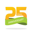 25 years anniversary celebrating logo icon vector image