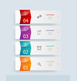 abstract vertical infographics 4 steps vector image