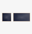 realistic school chalkboard set with wooden frame vector image