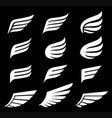 wings icons logo vector image vector image