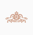 horse club logo vector image