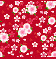 japanese spring floral background in traditional vector image