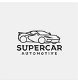 line art car logo design vector image