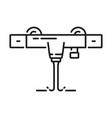 tap kitchen and bathroom faucet outline icon vector image