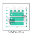 cloud database server vector image vector image