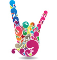 rockers hand vector image vector image