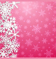 christmas background of snowflakes vector image