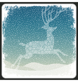 christmas deer background vintage vector image vector image