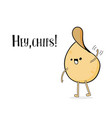 funny cartoon potato chips waving cute vector image vector image