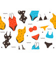 swimwear seamless pattern vector image