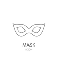 carnival mask icon flat style object art picture vector image
