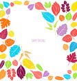 spring background with leaves vector image