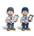 warehouse jailhouse courier zoo manager blue vector image vector image