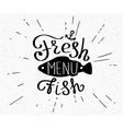 freash fish menu vector image