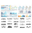 graphics and flowcharts schemes charts set vector image