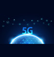abstract 5g holographic network wireless internet vector image vector image