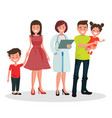 family dentist or doctor vector image