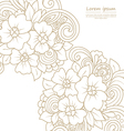 card template with floral pattern vector image