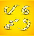 film strip roll cinema tape set design filmstrip vector image