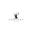 logo on which an abstract image a woman vector image