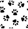 seamless paw background vector image