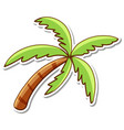 sticker design with palm or coconut tree isolated vector image