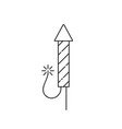 thin line rocket for firework vector image vector image