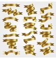 gold ribbons vector image
