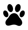 paw print icon animal silhouette vector image vector image
