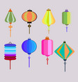 retro chinese lantern vector image vector image