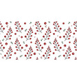 delicate pattern for textiles red berries vector image