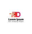 fast letter d logo icon design vector image vector image