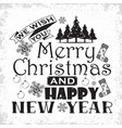 vintage christmas lettering vector image
