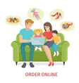 concept for online gifts ordering vector image