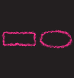 realistic set of pink smoke clouds frames vector image vector image