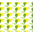 seamless pattern with lemons and leaves on white vector image vector image