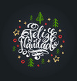 feliz navidad translated from spanish merry vector image vector image