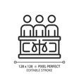 jury in law court pixel perfect linear icon vector image vector image
