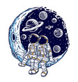 romantic on moon vector image