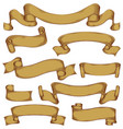 set of retro ribbons vector image