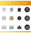 indian culture icons set vector image vector image