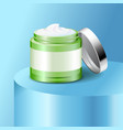 aloe cream plastic jar skin care product vector image vector image