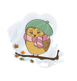 cute female bird on the branch vector image