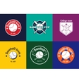 set of vintage color baseball championship logos vector image vector image