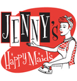 happy maids vector image vector image