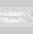 horizontal torn paper edge ripped squared vector image
