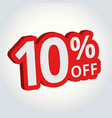 10 off sale tag vector image
