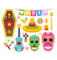 el dia de muertos mexican day dead vector image