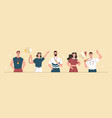 set of athletes winners vector image vector image