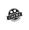 filmstrip roll tapes movie cinema video logo vector image vector image